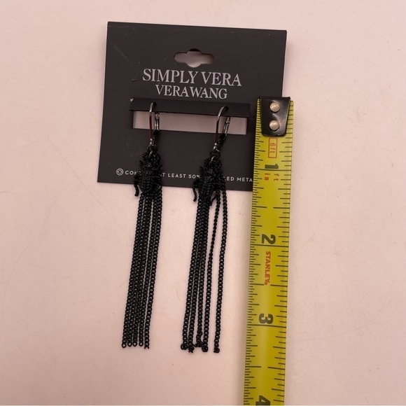 NWT Simply Vera Vera Wang Black Spider Bug Halloween Drop Dangle Earrings - Picture 6 of 7